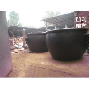 铜水缸雕塑生产生产厂家 制作水缸雕塑 制造大铜水缸雕塑