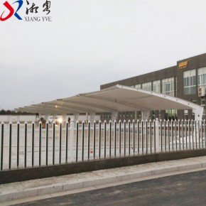 湖南岳阳ZKYY-07公园钢结构雨棚膜结构停车棚汽车雨篷张拉膜轿车棚
