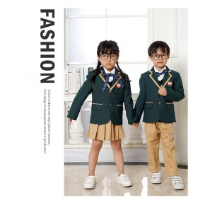 小学生校服春秋装英伦风西服三件套校服定制