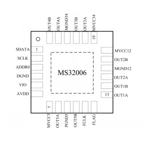 多通道步进电机5V1A马达驱动芯片MS32006