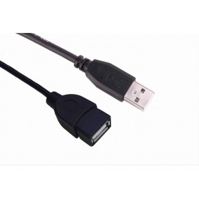 USB 2.0 A公-A母,镀镍，全包式母头