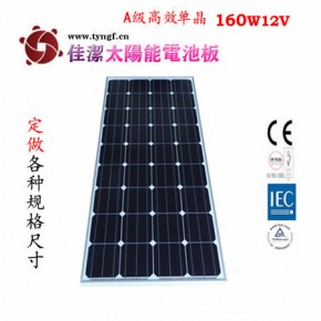 供应160W12V单晶太阳能电池板