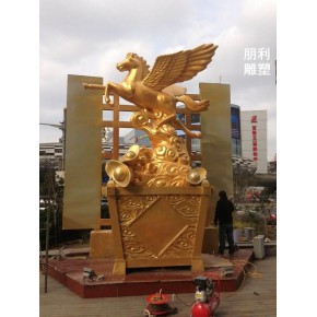 翅膀马雕塑主题生产商 供需马带翅膀雕塑 翅膀飞马雕塑标志