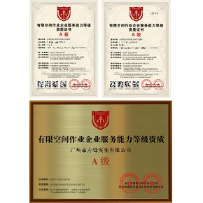 有限空间作业企业服务能力等级资质证书申办