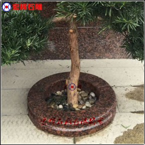 装饰美化红钻花围石材花围黄金麻栽花盆园林配套