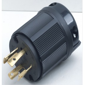 美式四孔防松30A125V-250V工业插头 NEMA L14-30P 美规插头