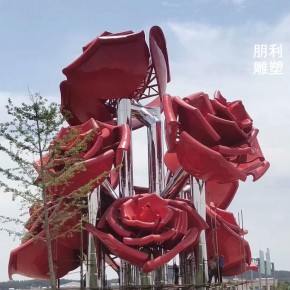 广场牡丹花雕塑抽象类 园林景观花型雕塑 水景牡丹花雕塑厂家