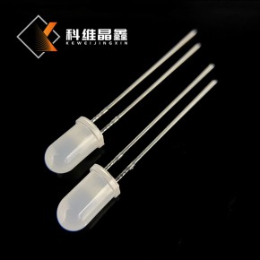 F5圓頭霧狀紅光乳白色膠體磨砂5mm紅色燈珠