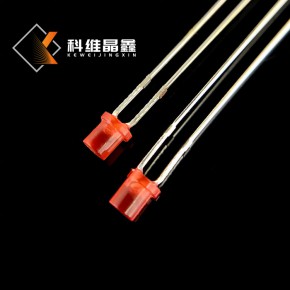 F3平头红发红加长脚 LED灯珠红光直插式发光二极管