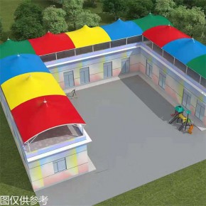 停车遮阳膜结构 烟台广场公园膜结构 过道遮阳膜结构展艺设计定做