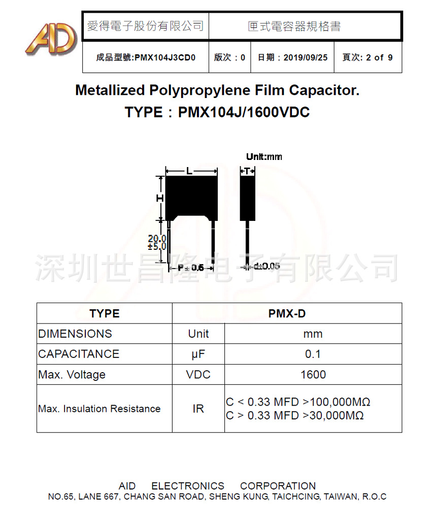 PMX104J1600VDC规1