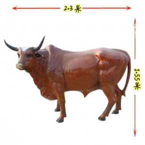 建筑黄牛雕塑展品-城区小品-海南金属景观黄牛雕塑价格