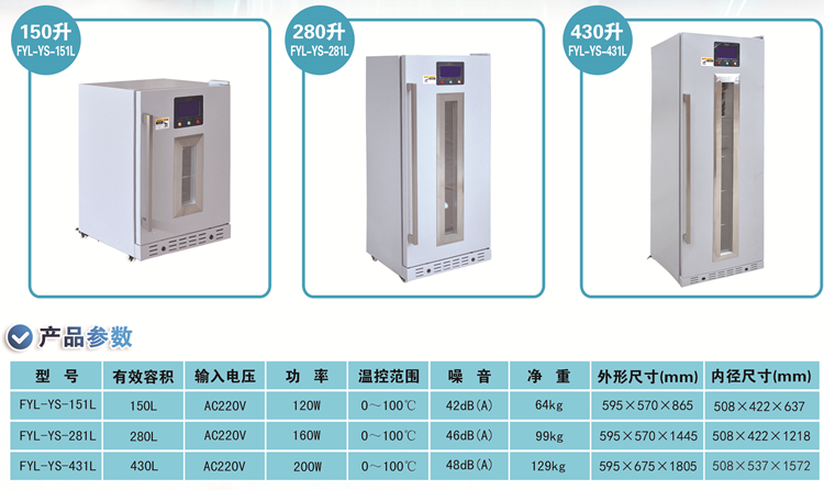 橡胶件加温储存柜FYL-YS-1028L