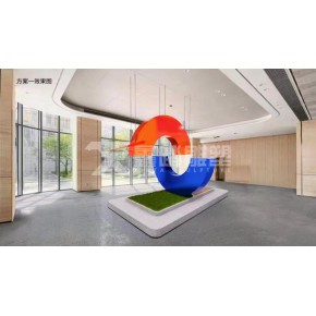 杏坛申菱环境公司LOGO不锈钢雕塑安装完成！