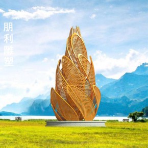 园林艺术提供水稻雕塑厂家 水稻穗广场系列观赏型 镂空不锈钢水稻雕塑厂家