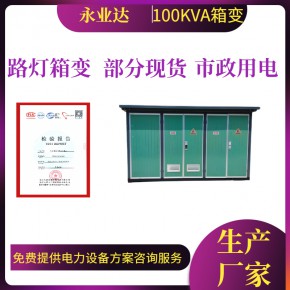 100kva箱式变电站 路灯箱变 YBM-12预装式变压器 成套生产厂家 永业达