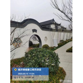 山东徽派建筑施工  中式围墙抛方安装  踢脚线 门套线 波风板波风头 安装