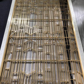 盘锦铝合金仿木屏风 进门装饰铝艺屏风优雅装饰