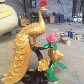 精品凤凰雕塑生产厂家 室外软装五指凤凰雕塑 景区红凤凰雕塑