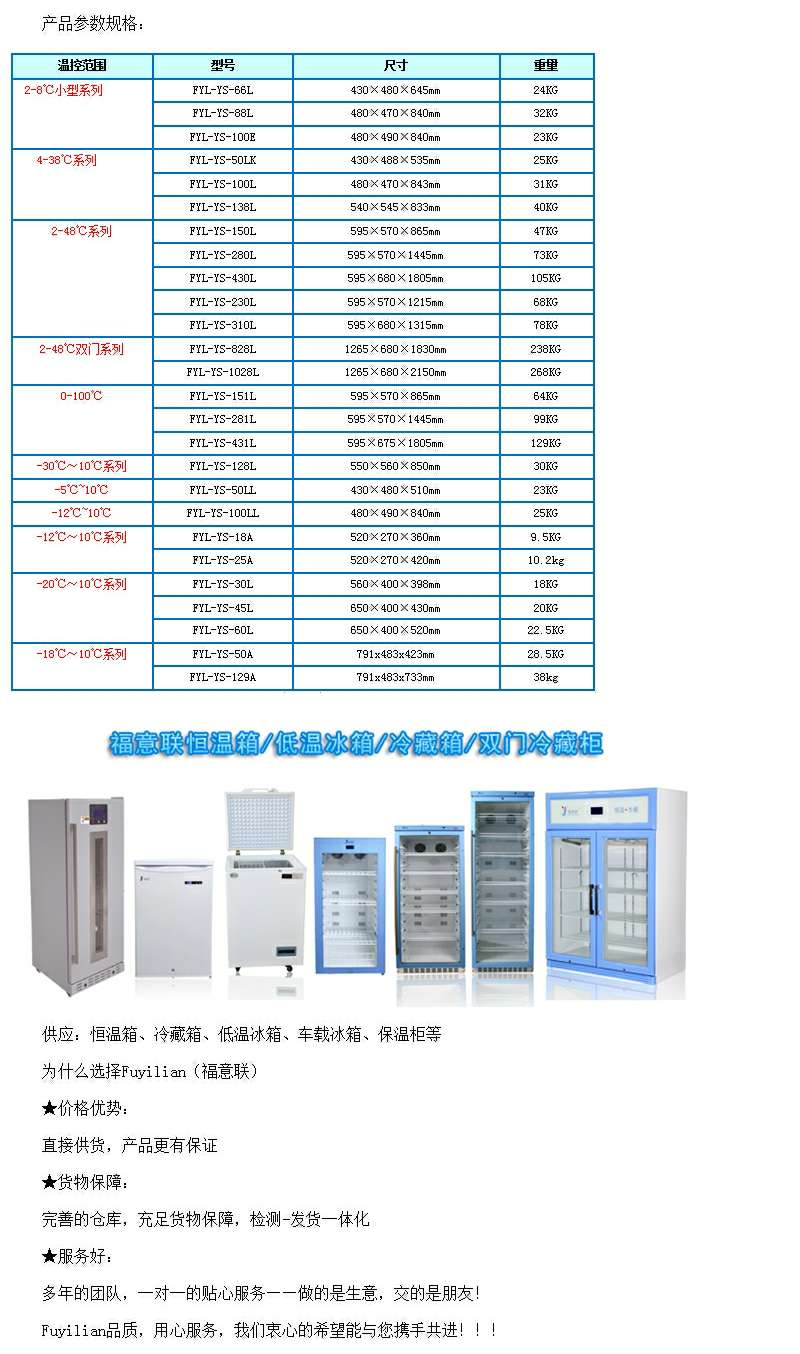 医用保冷柜规格：480*470*840mm温控范围2-8℃（每度可调）有效容积88L支架角钢支架固定