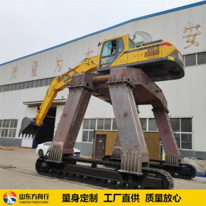 挖掘机卸火车设备 挖掘机加高腿龙门架 改装卸火车加高底盘