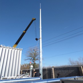 19米GH-37钢管避雷塔，gh-39锥形钢管避雷塔，环形钢管杆避雷针塔厂家