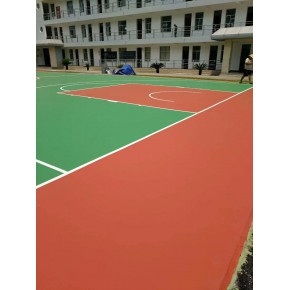 陕西硅PU塑胶篮球场材料，陕西硅PU塑胶篮球场施工