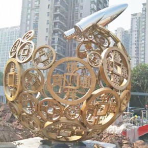 球体雕塑选定生产 环境球类雕塑 金属球雕塑异型
