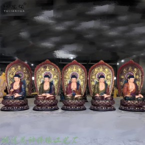 供应三宝佛佛像 大雄宝殿神像 如来佛塑像 燃灯古佛雕塑