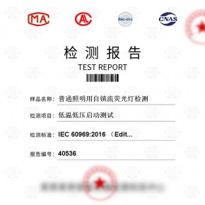 普通照明用自镇流荧光灯-低温低压启动测试测试
