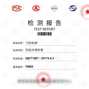 飞轮其他外观质量检测 运动器材检测报告
