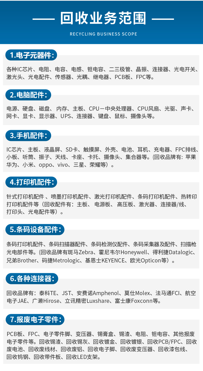 江阴回收工厂呆滞电子料