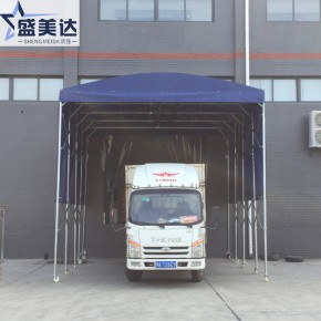 户外移动帆布仓库雨蓬电动篮球场雨棚工厂伸缩遮阳棚活动推拉帐篷