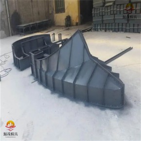 桥墩船型岛模具 源茂高速安全岛钢模具 公路道闸岛模具